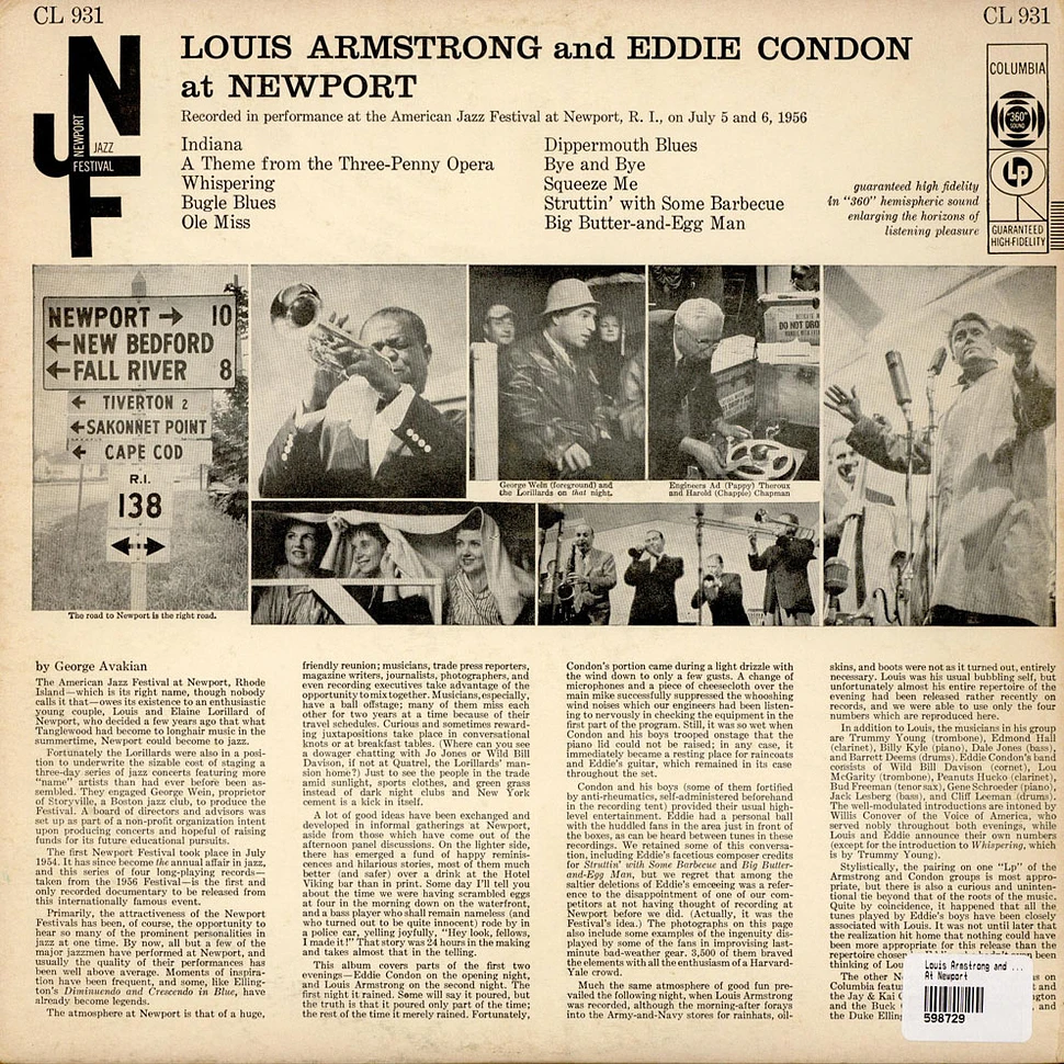 Louis Armstrong and Eddie Condon - At Newport
