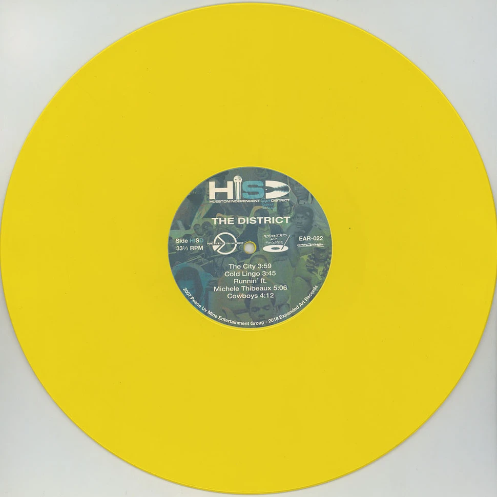 H.I.S.D. (Hueston Independent Spit District) - The District White & Yellow Vinyl Edition