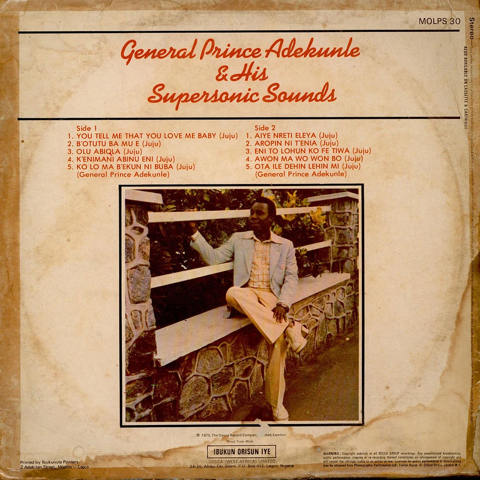 General Prince Adekunle And His Super Sonic Sounds - General Prince Adekunle & His Supersonic Sounds