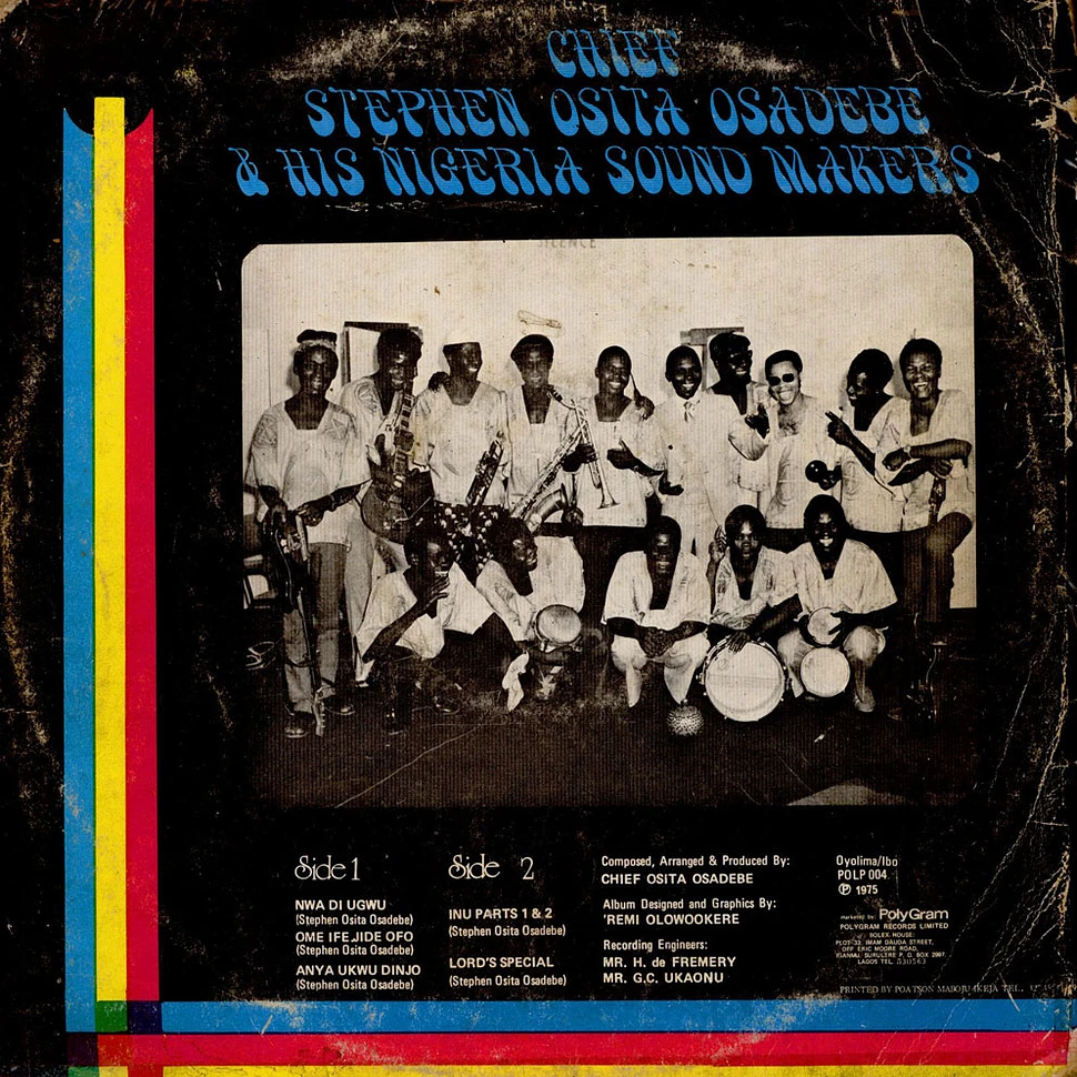 Chief Stephen Osita Osadebe & His Nigeria Sound Makers International - Osadebe '76