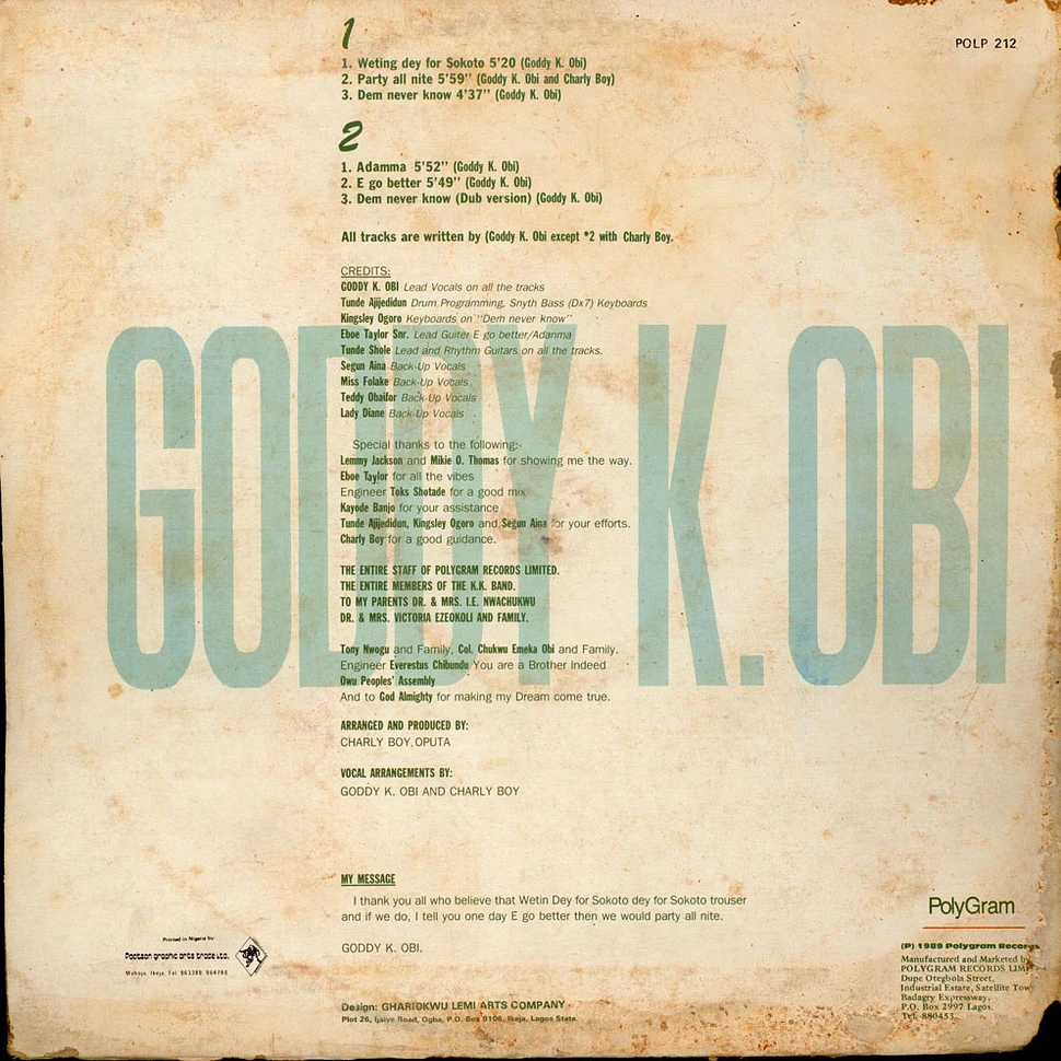 Goddy K. Obi - Wetin Dey For Sokoto (E Dey For Sokoto)