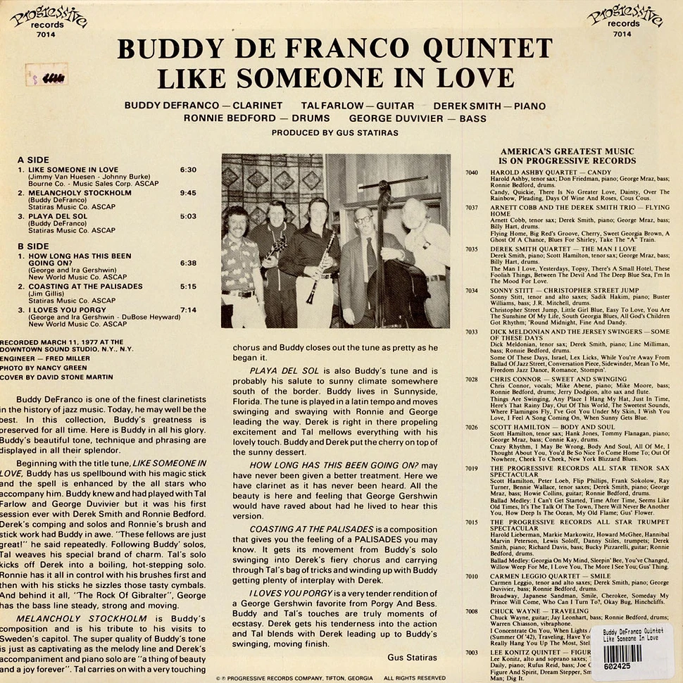 Buddy DeFranco Quintet - Like Someone In Love