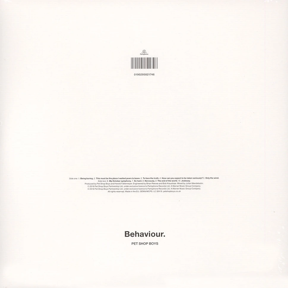 Pet Shop Boys - Behaviour (2018 RemasteredVersion)