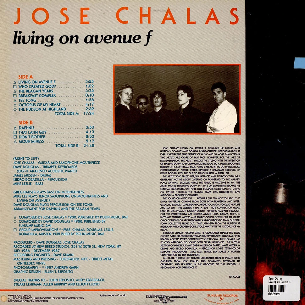 Jose Chalas - Living On Avenue F