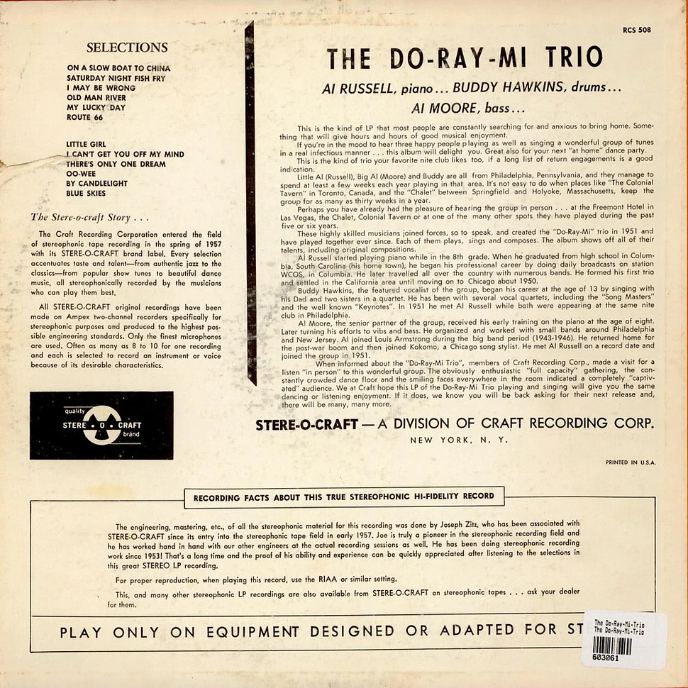 The Do-Ray-Mi-Trio - That Wonderfully Musical Do-Ray-Mi-Trio