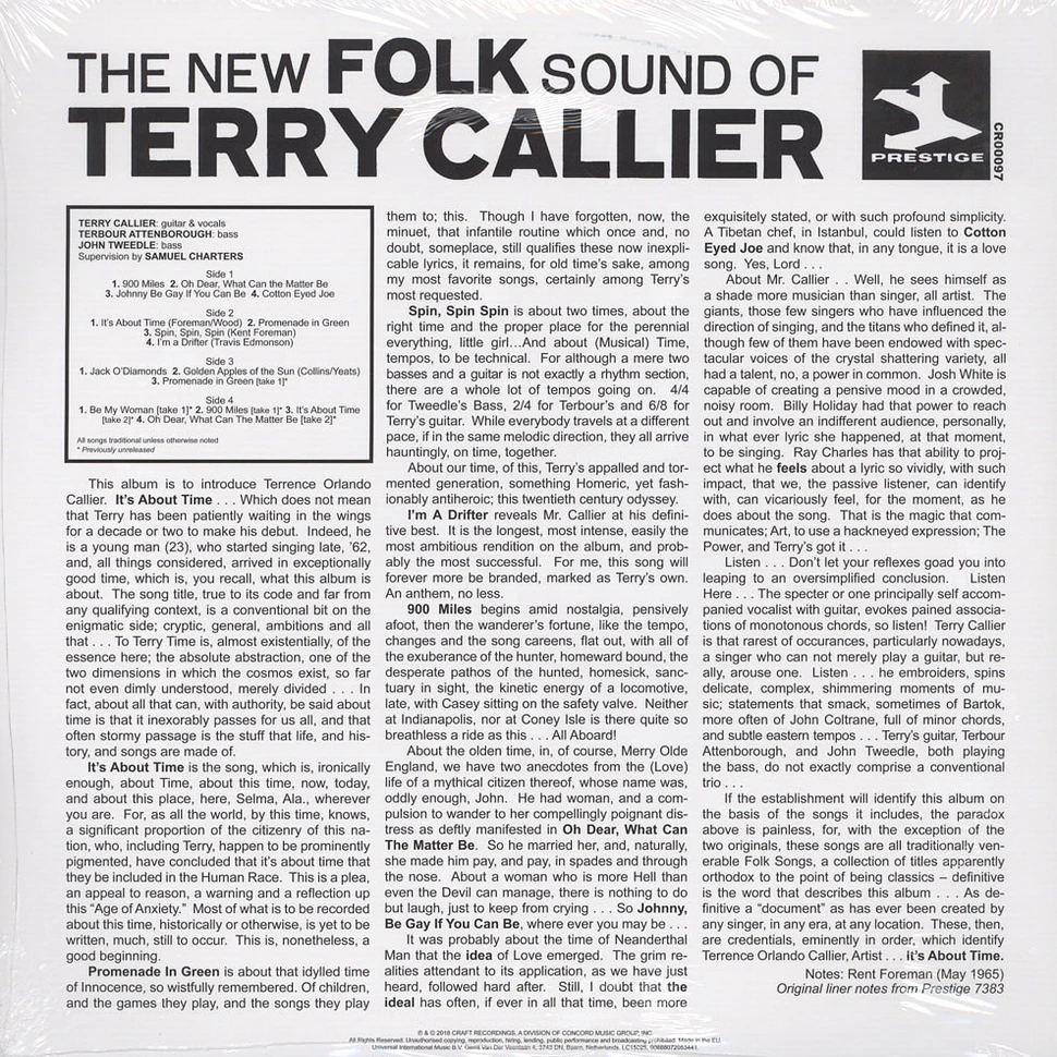 Terry Callier - The New Folk Sound Of Terry Callier