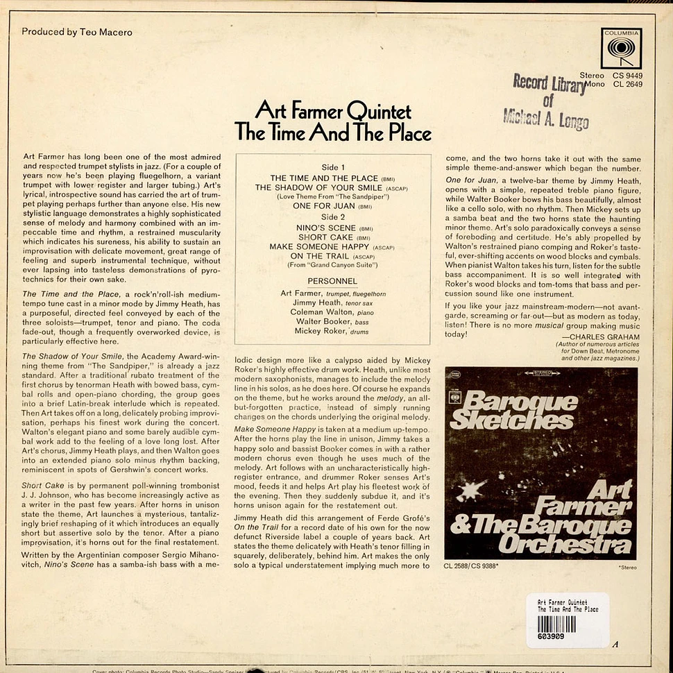 Art Farmer Quintet - The Time And The Place