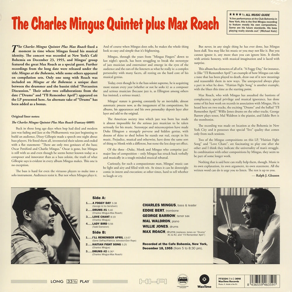 Charles Mingus Quintet Plus Max Roach - The Charles Mingus Quintet Plus Max Roach