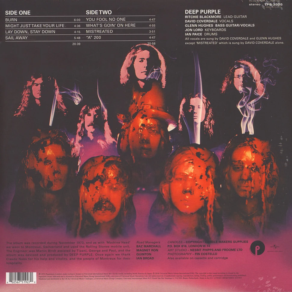Deep Purple - Burn Purple Vinyl Edition