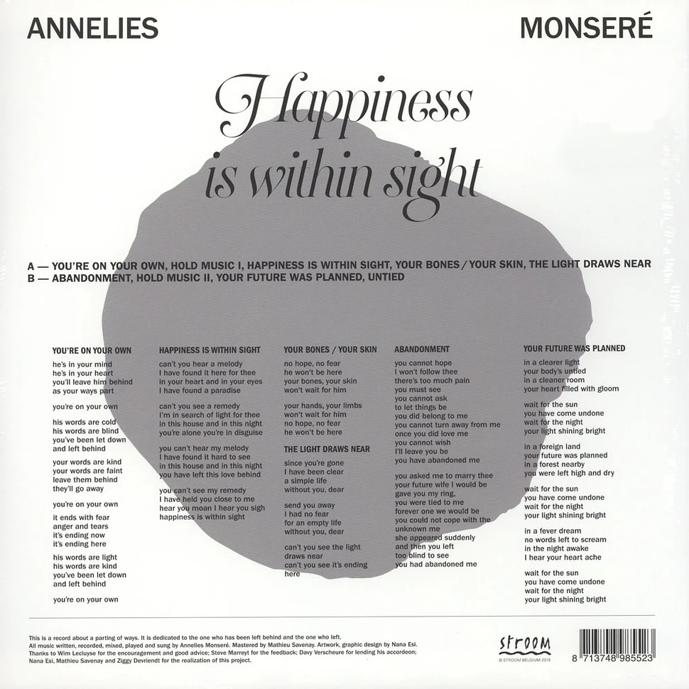 Annelies Monsere - Happiness Is Within Sight