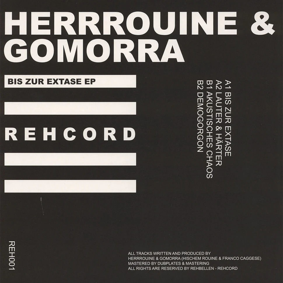 Herrrouine & Gomorra - Bis Zur Extase EP