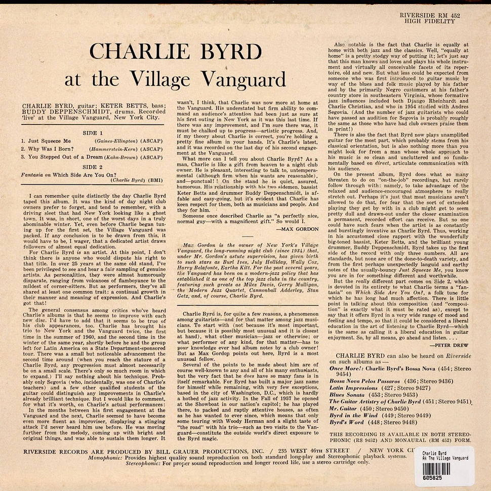 Charlie Byrd - At The Village Vanguard