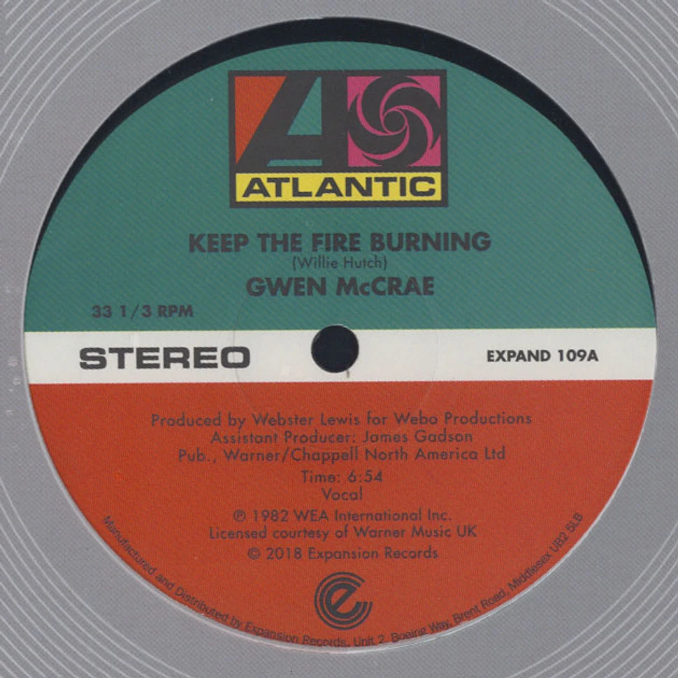 Gwen McCrae - Keep The Fire Burning 12" Mix / Funky Sensation 12" Mix