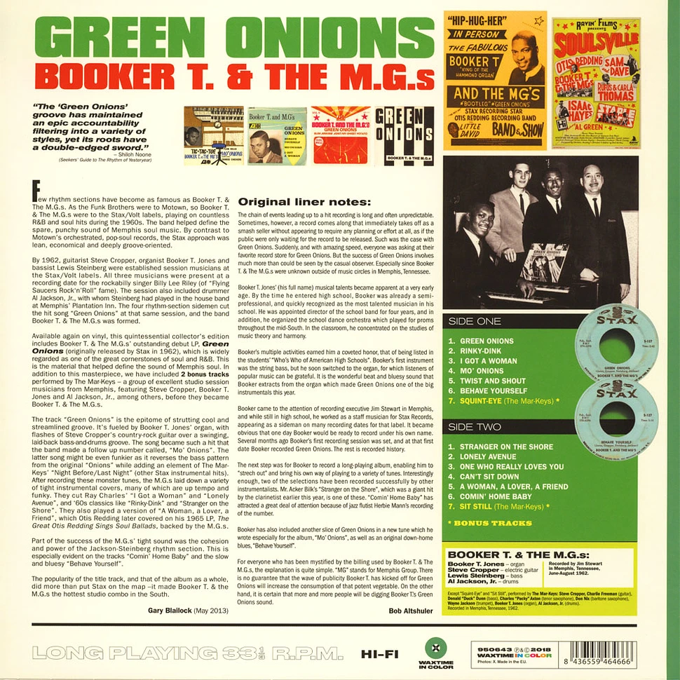 Booker T & The MG's - Green Onions Colored Vinyl Edition