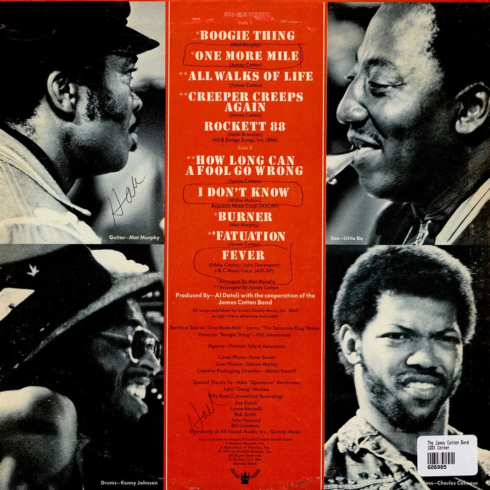 The James Cotton Band - 100% Cotton