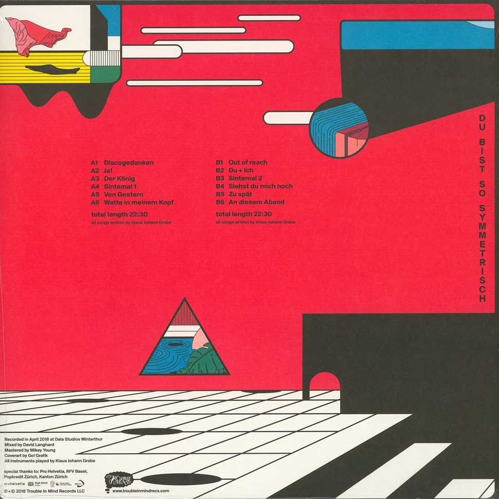 Klaus Johann Grobe - Du Bist So Symmetrisch Black Vinyl Edition