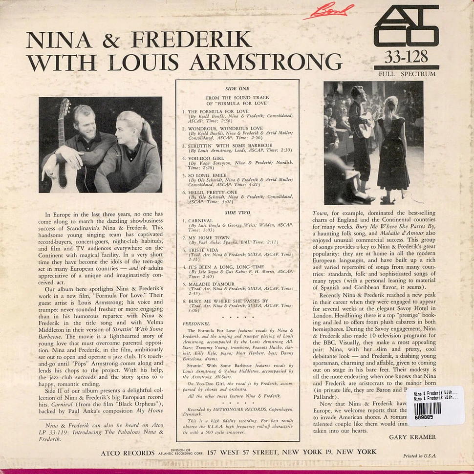 Nina & Frederik With Louis Armstrong - Nina & Frederik With Louis Armstrong