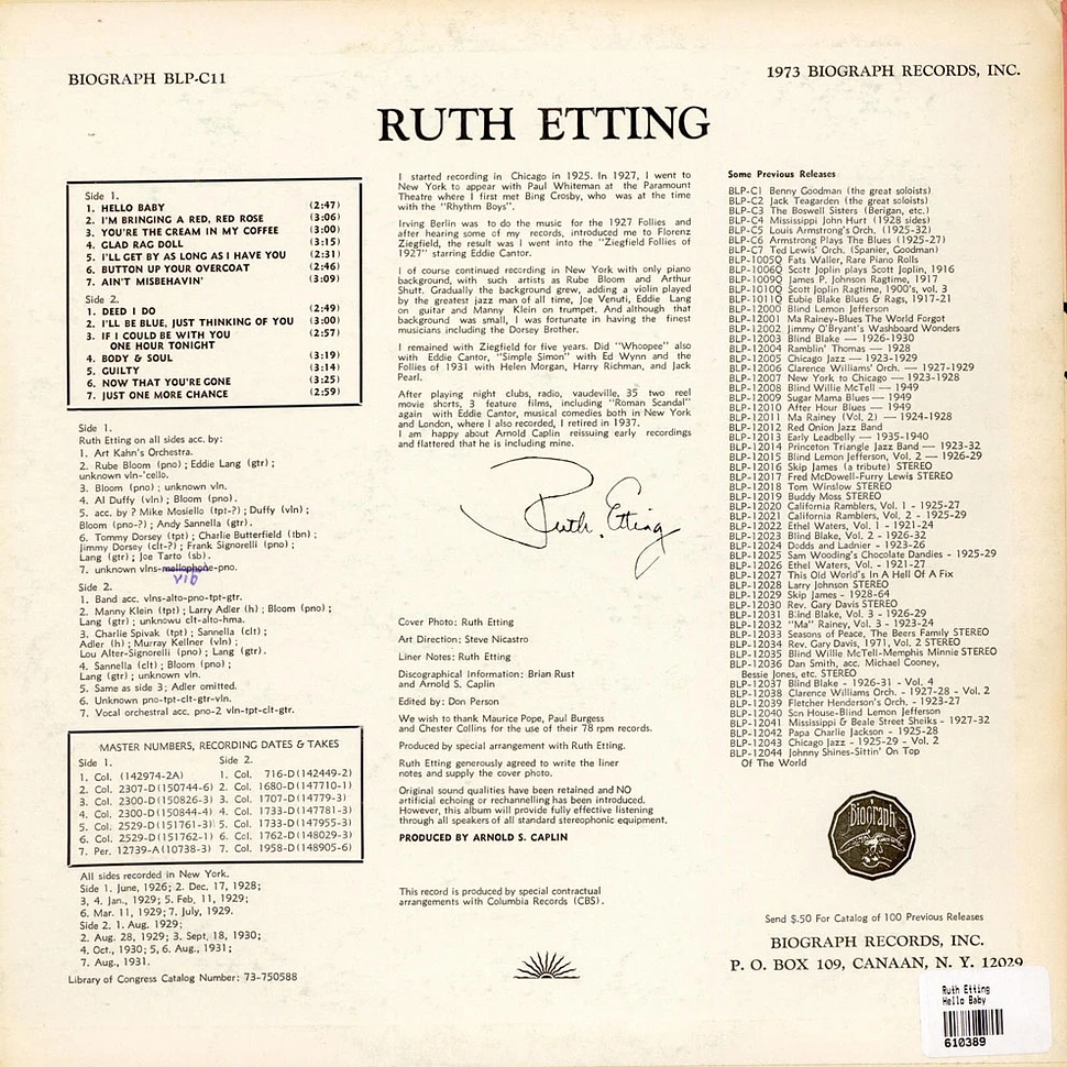 Ruth Etting - Hello Baby