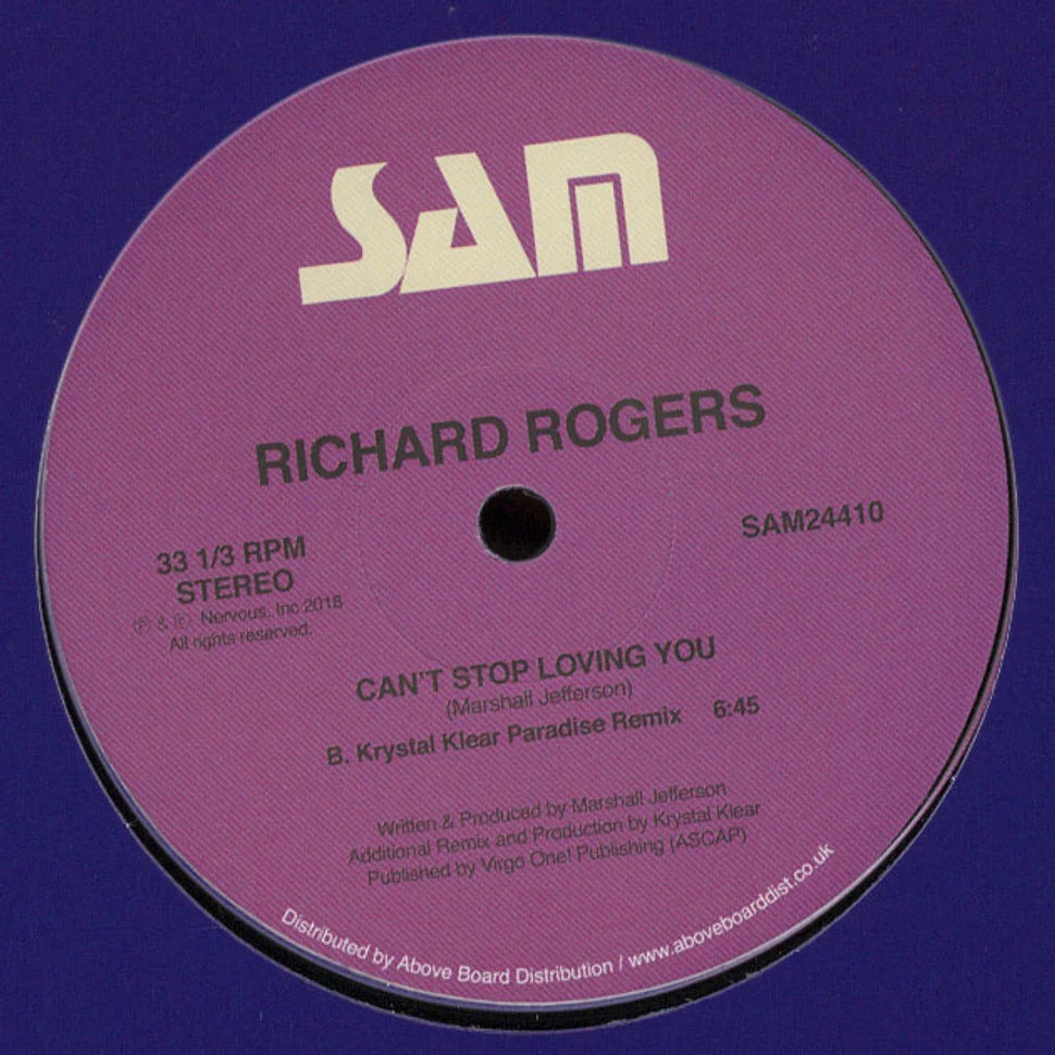 Richard Rogers - Can't Stop Loving You Krystal Klear Remixes