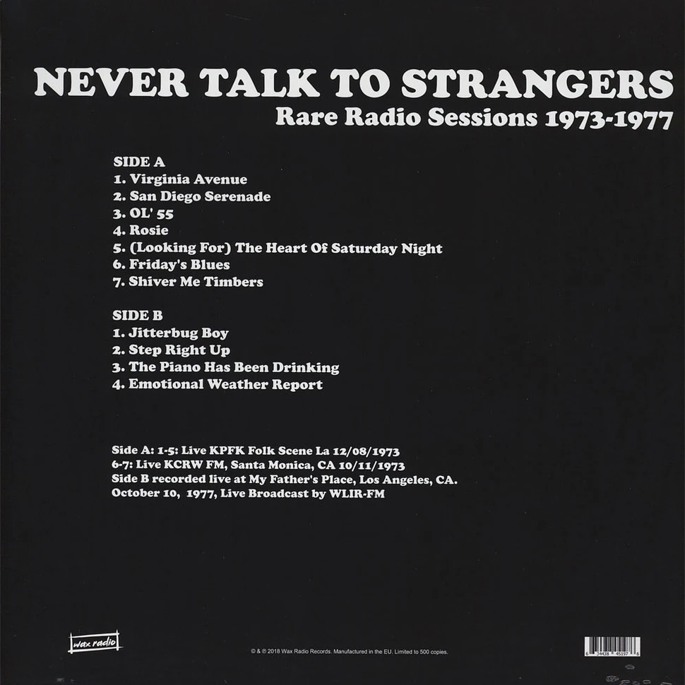 Tom Waits - Never Talk To Strangers: Rare Radio Sessions 1973-1977