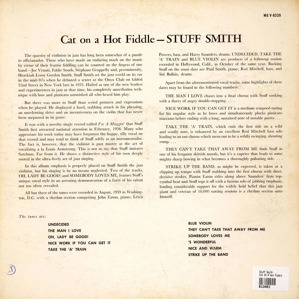 Stuff Smith - Cat On A Hot Fiddle