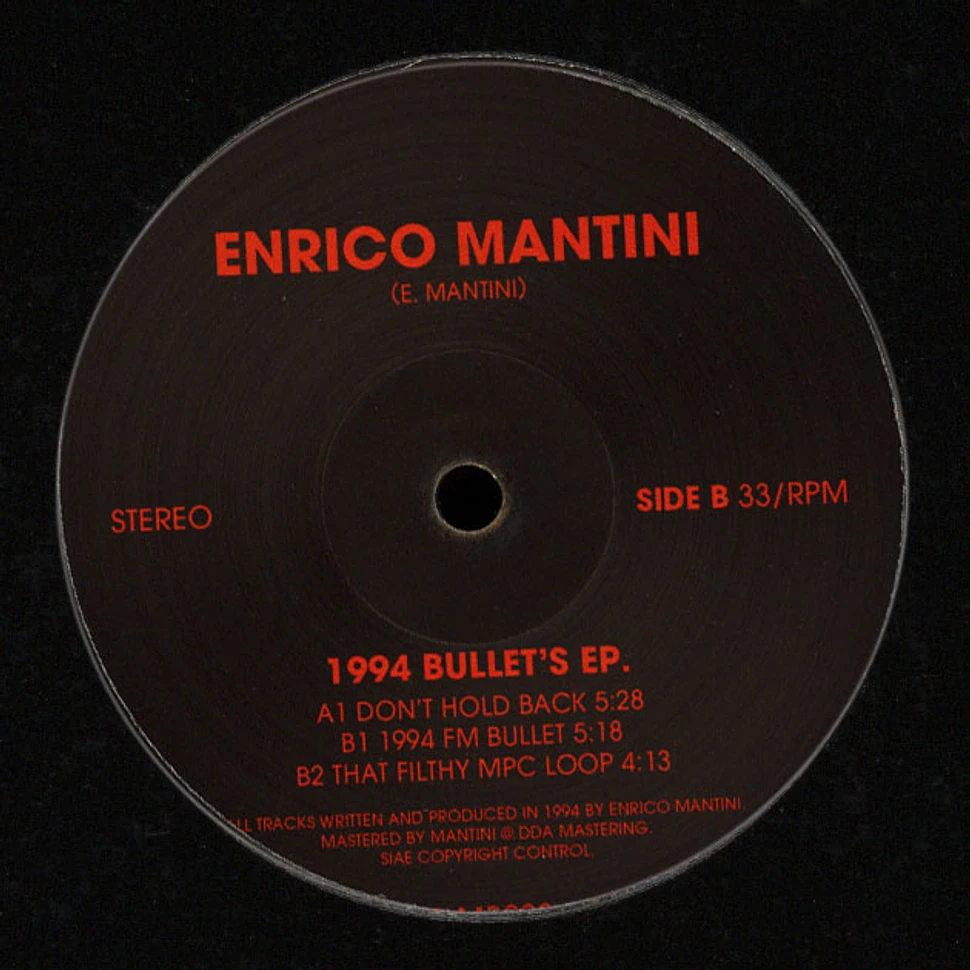 Enrico Mantini - 1994 Bullets EP