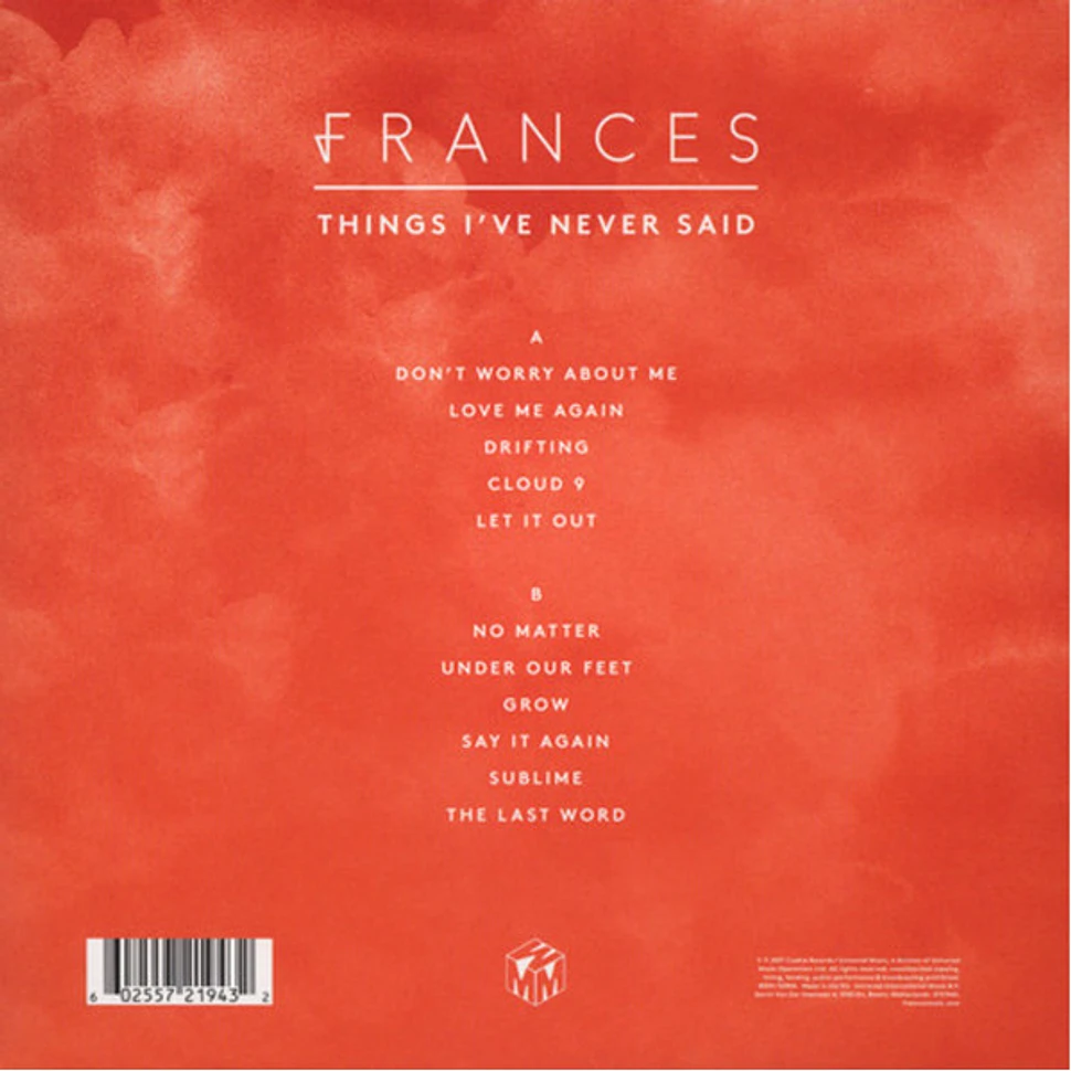 Frances - Things I've Never Said