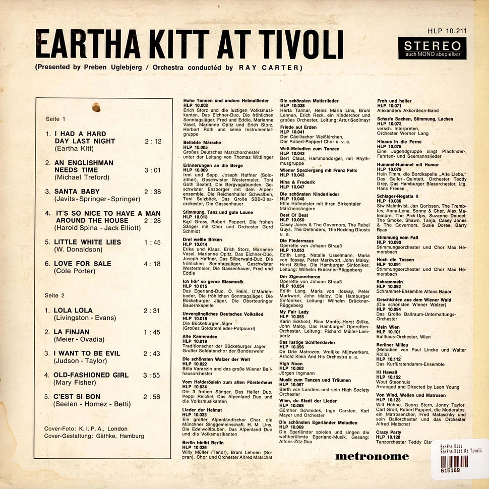 Eartha Kitt - Eartha Kitt At Tivoli