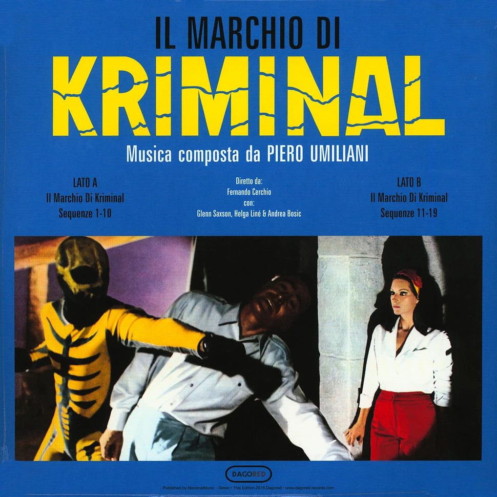 Piero Umiliani - OST Il Marchio Di Kriminal Yellow Vinyl Edition