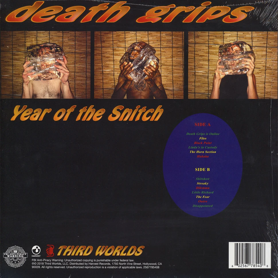 Death Grips - Year Of The Snitch Black Vinyl Edition