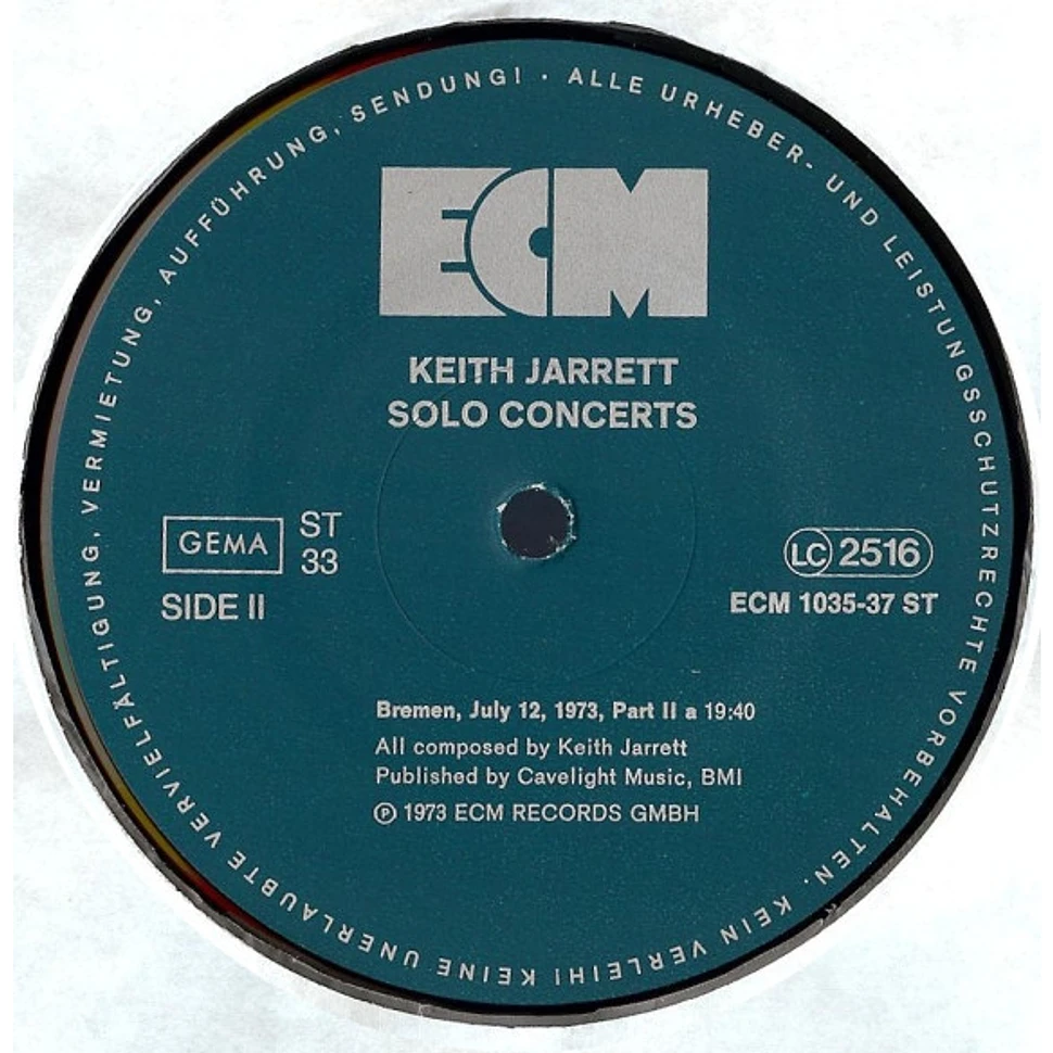 Keith Jarrett - Solo Concerts: Bremen / Lausanne