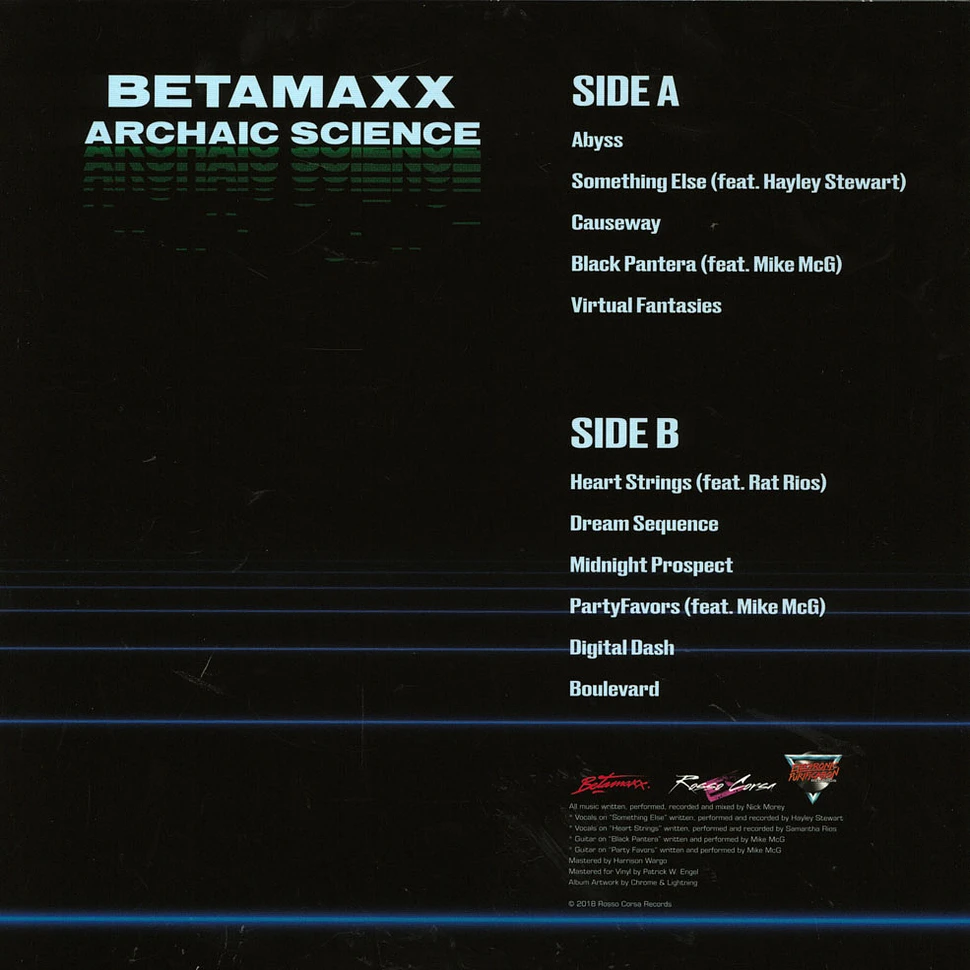 Betamaxx - Archaic Science Ultraclear Vinyl Edition