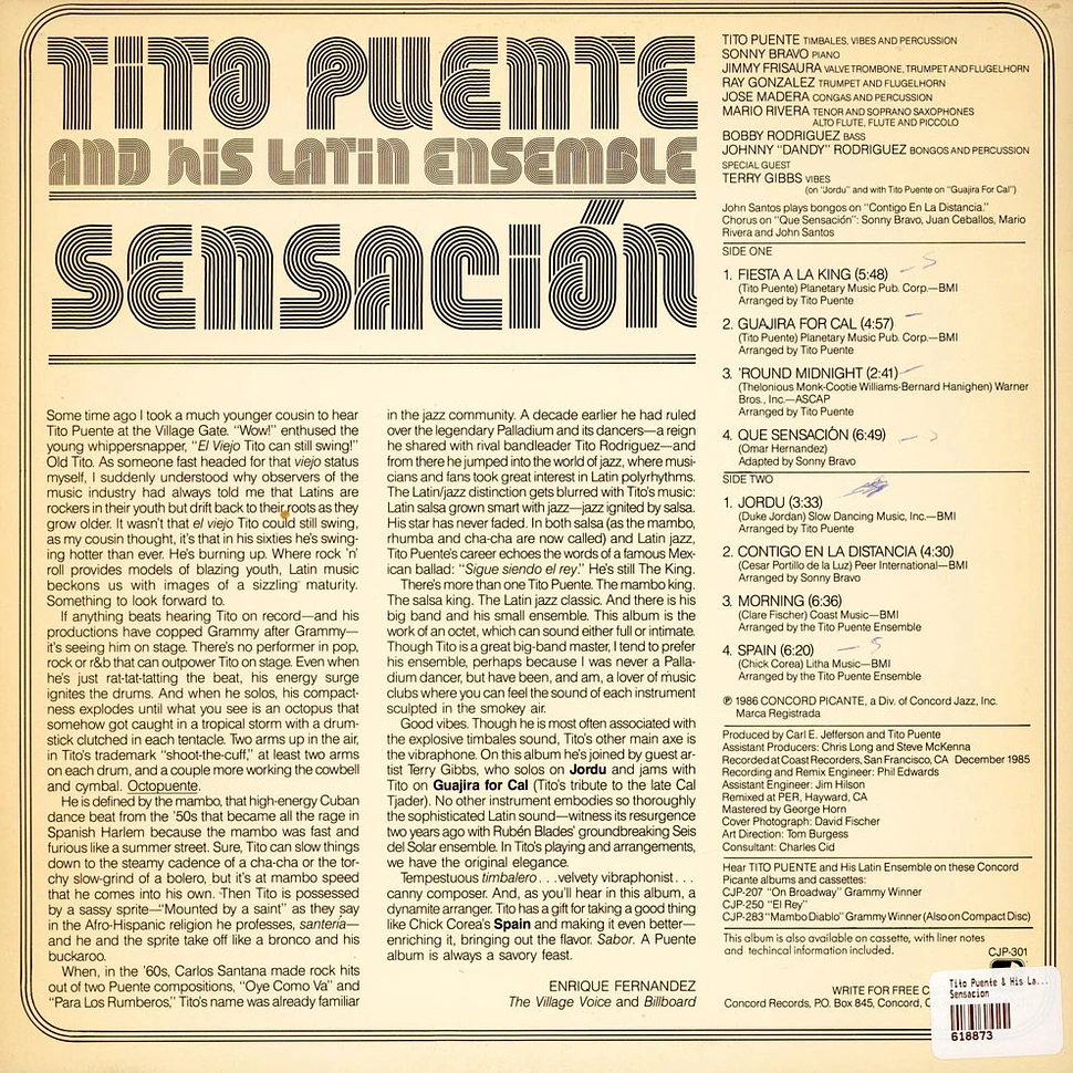 Tito Puente & His Latin Ensemble - Sensacion