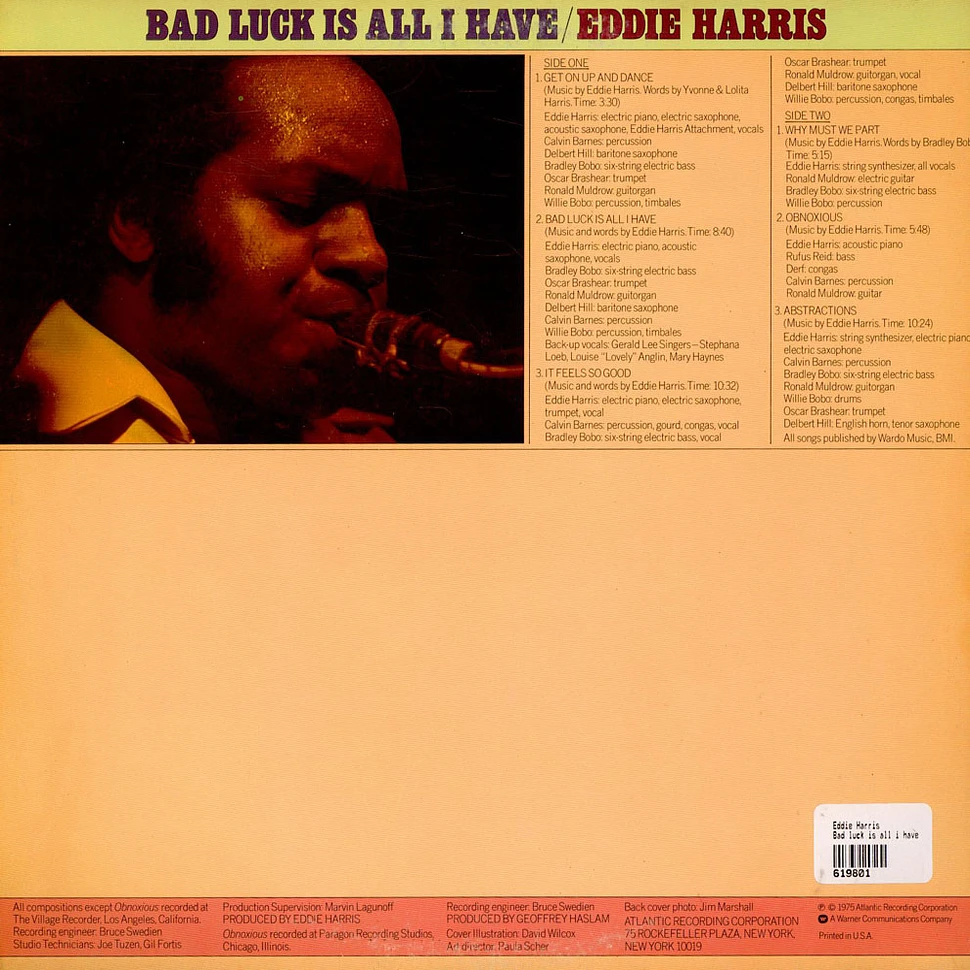 Eddie Harris - Bad luck is all i have