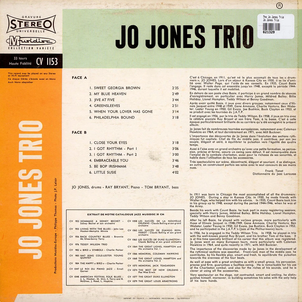 The Jo Jones Trio - Jo Jones Trio