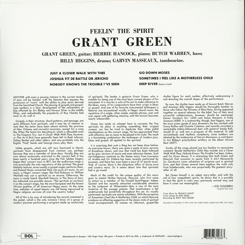 Grant Green - Feelin' The Spirit Gatefold Sleeve Edition