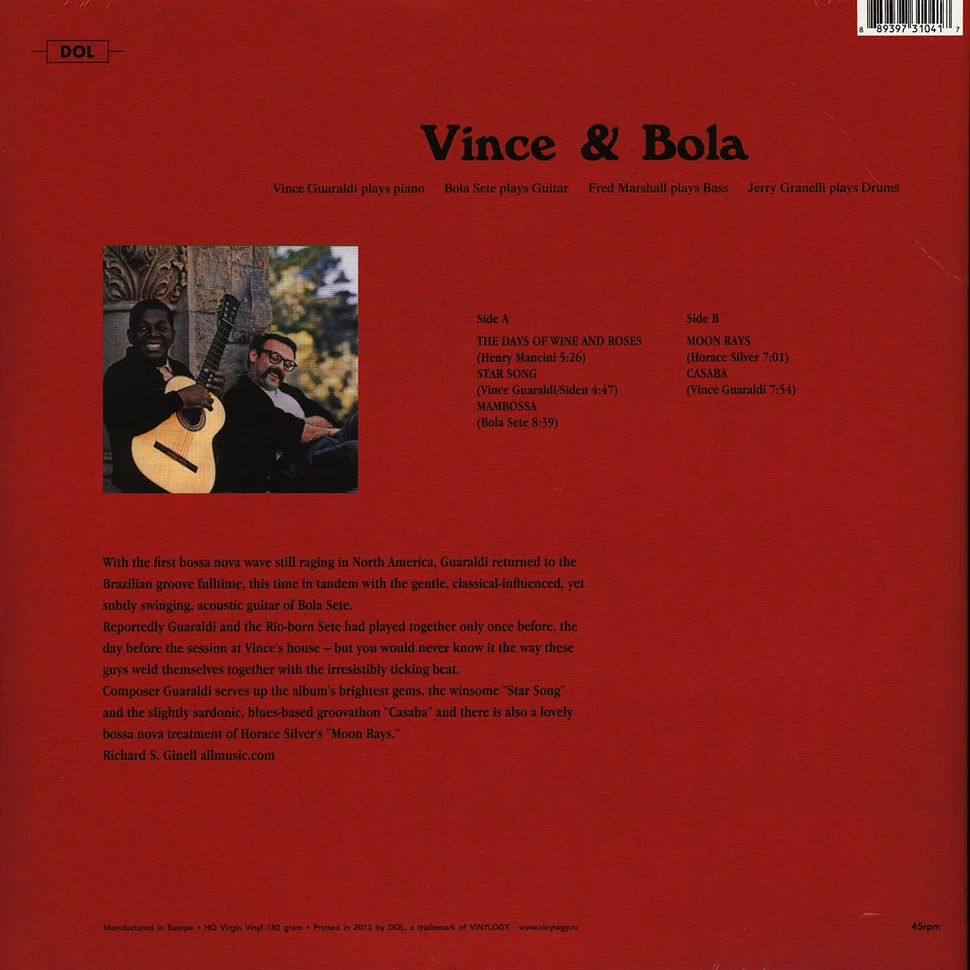 Vince Guaraldi & Bola Sete - Vince & Bola Gatefold Sleeve Edition