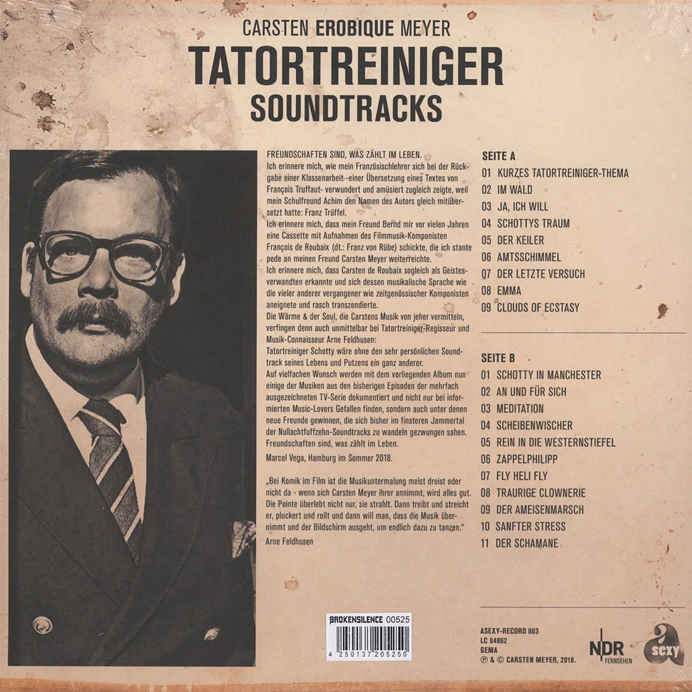 Carsten Erobique Meyer - OST Tatortreiniger Soundtracks HHV Exclusive Blutrot Vinyl Edition