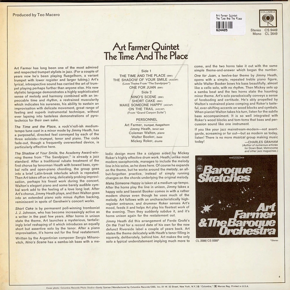 Art Farmer Quintet - The Time And The Place