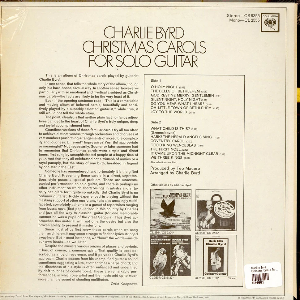 Charlie Byrd - Christmas Carols For Solo Guitar