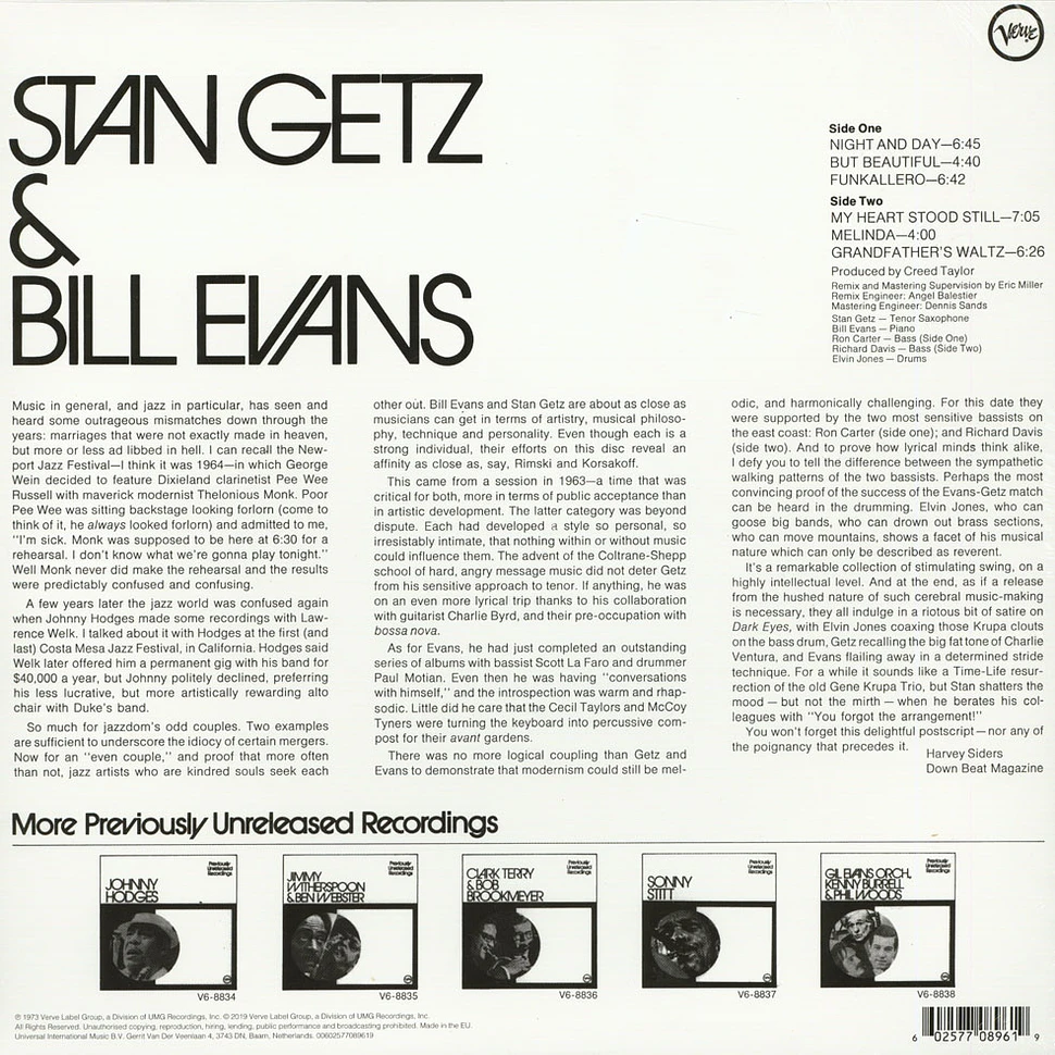 Stan Getz & Bill Evans - Stan Getz & Bill Evans