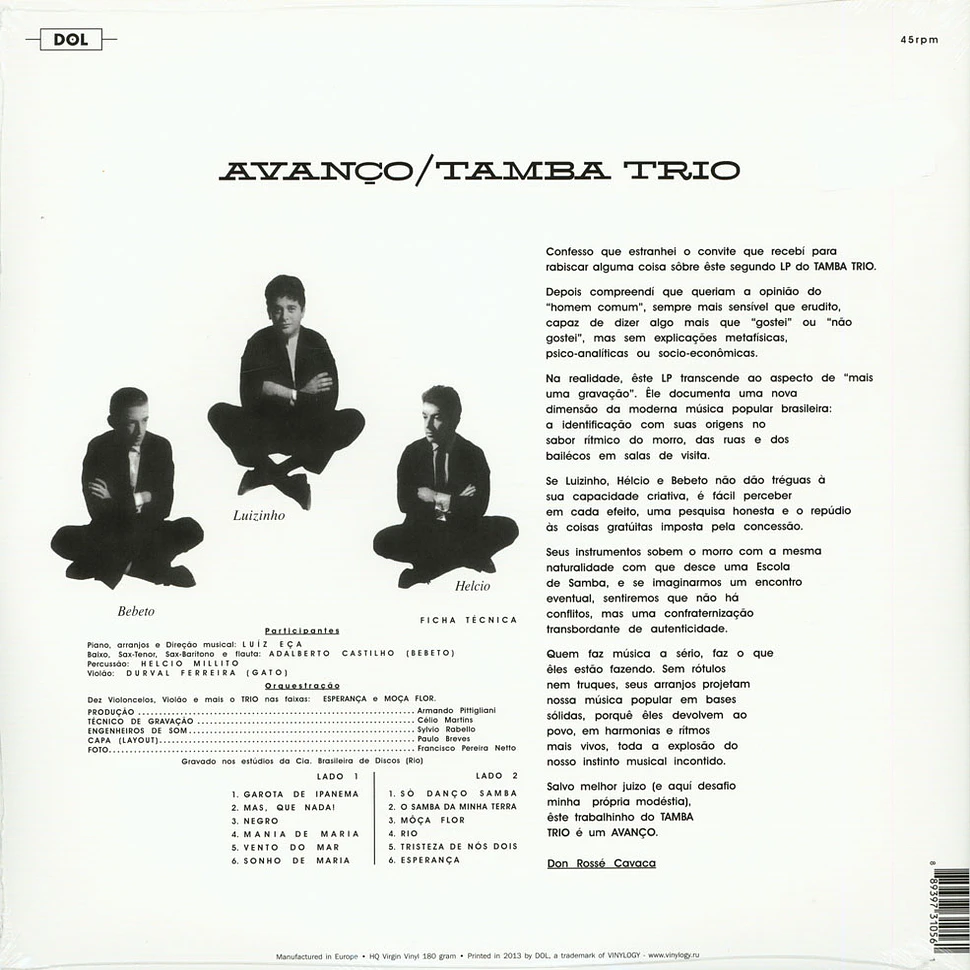 Tamba Trio - Avanco Gatefold Sleeve Edition