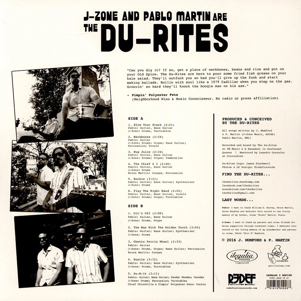 The Du-Rites - J-Zone And Pablo Martin Are The Du-Rites