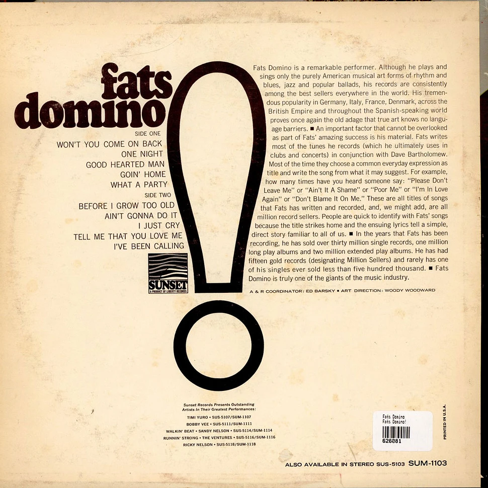 Fats Domino - Fats Domino!