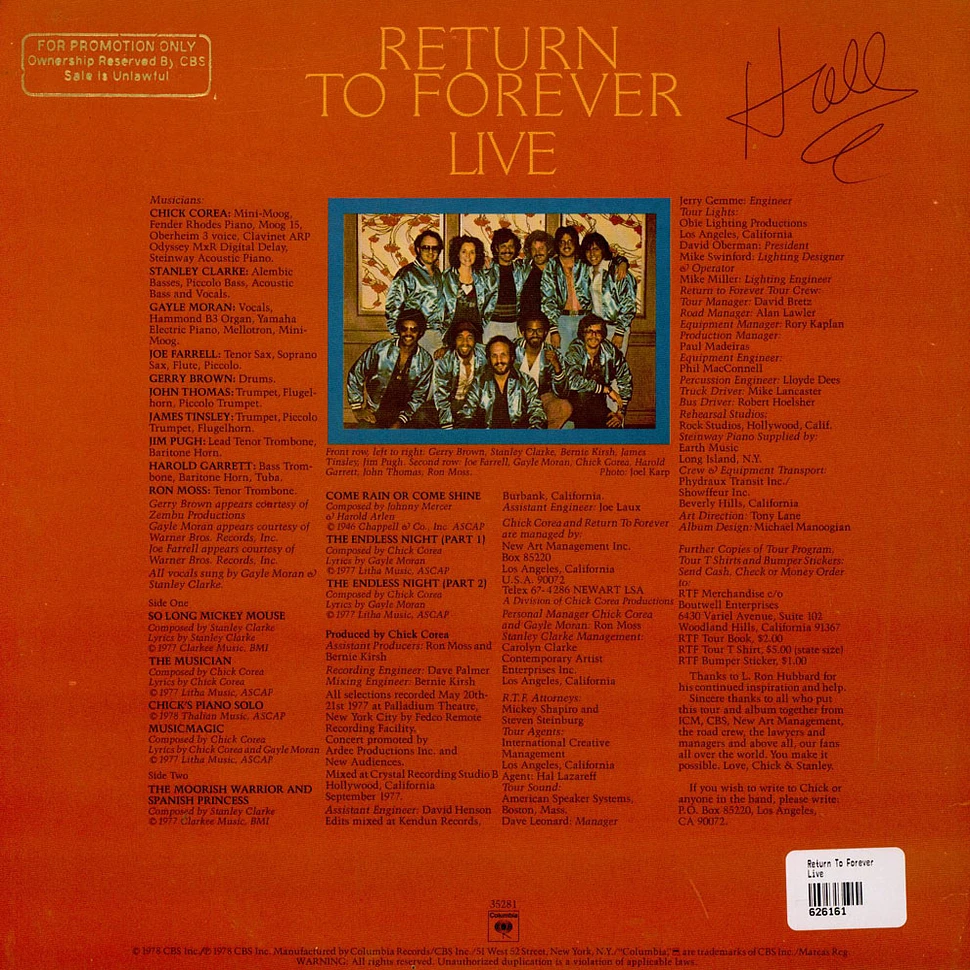 Return To Forever - Live