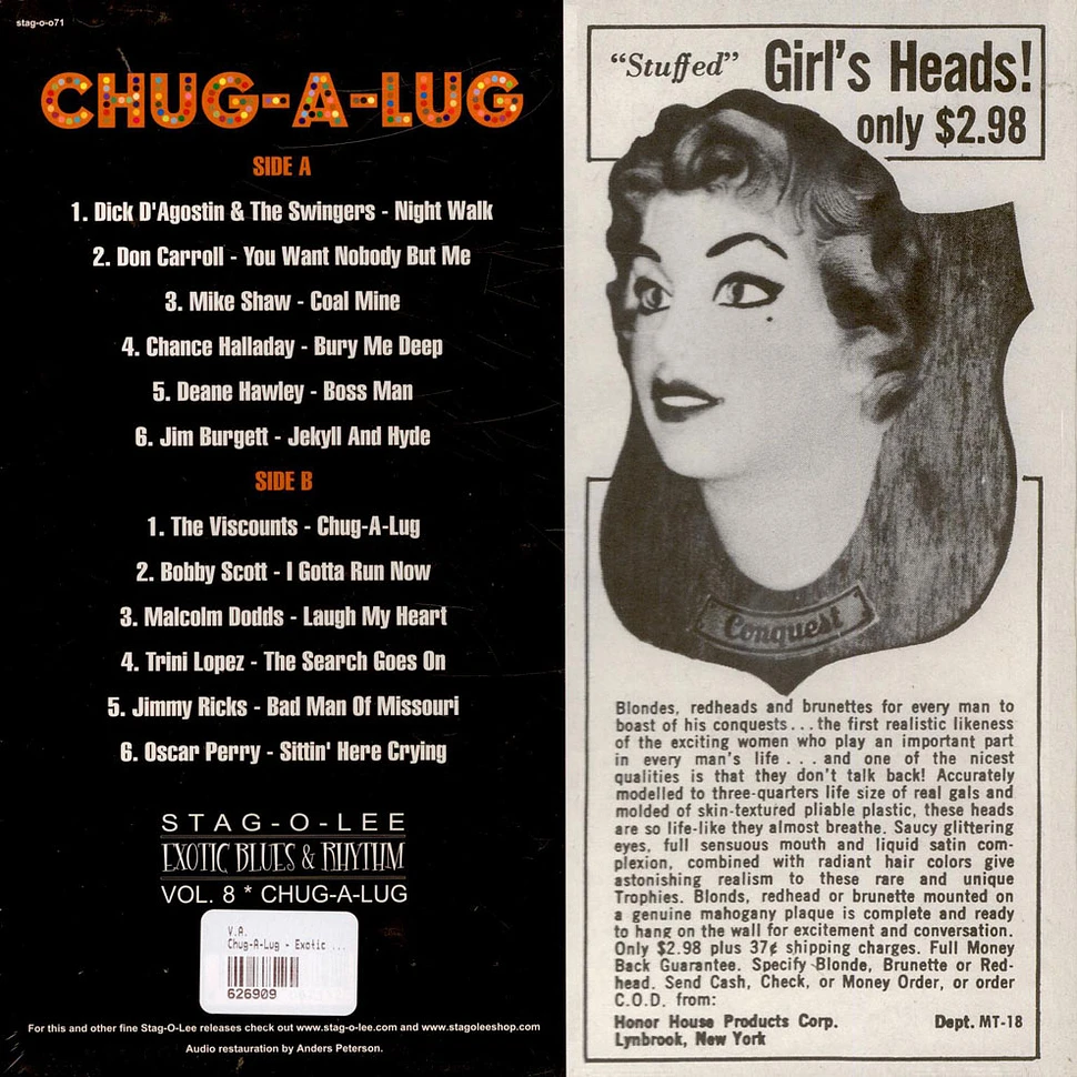 V.A. - Chug-A-Lug (Blues & Rhythm, Popcorn, Exotica & Tittyshakers Vol. 8)