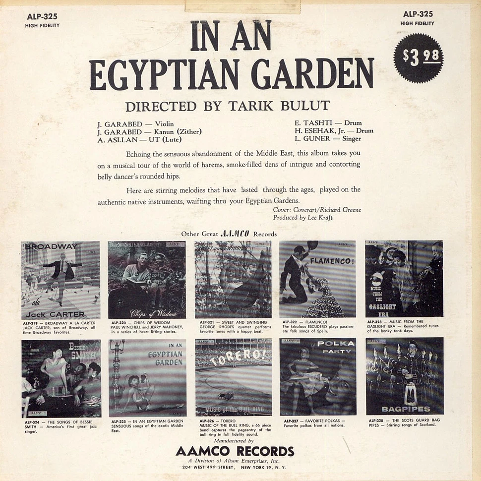 Tarik Bulut - In An Egyptian Garden