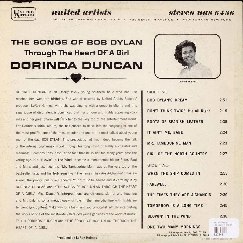 Dorinda Duncan - The Songs Of Bob Dylan Through The Heart Of A Girl