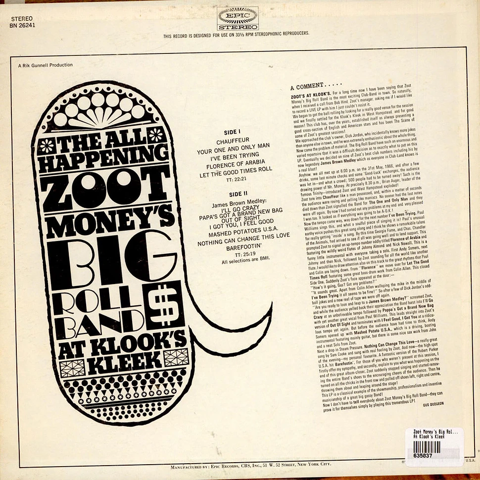 Zoot Money's Big Roll Band - At Klook's Kleek