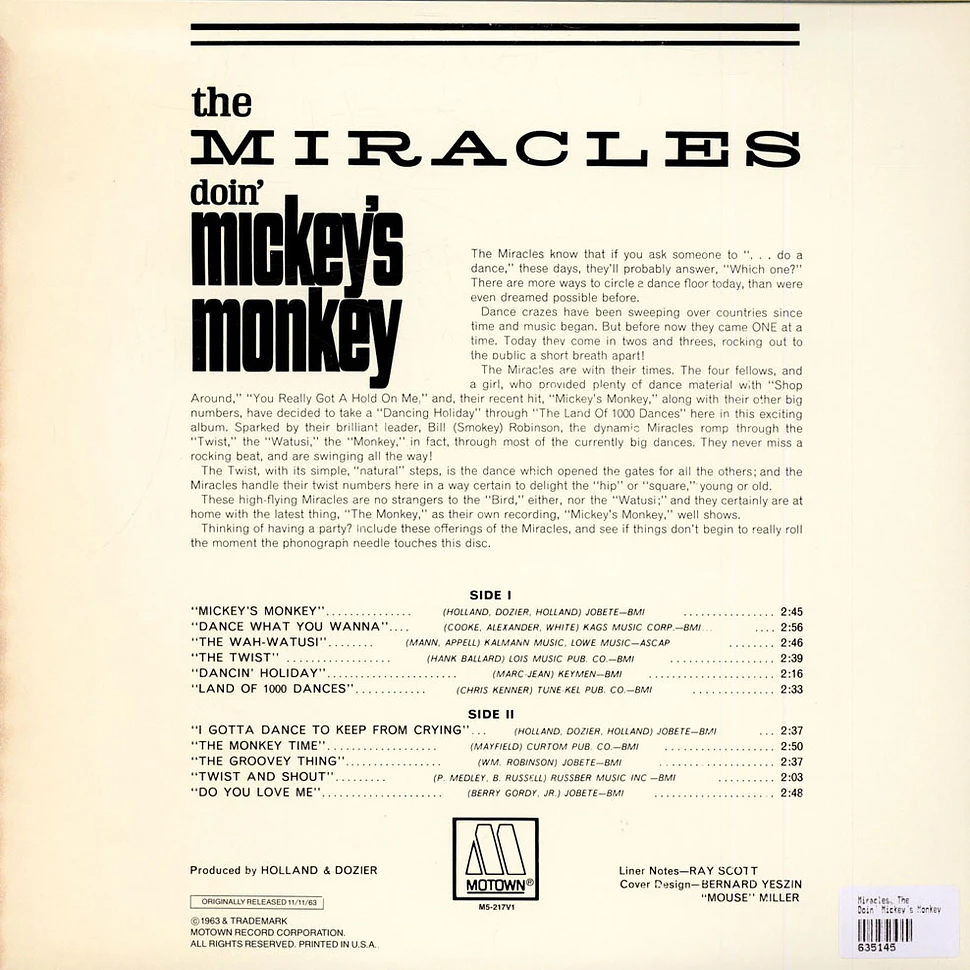 The Miracles - Doin' Mickey's Monkey